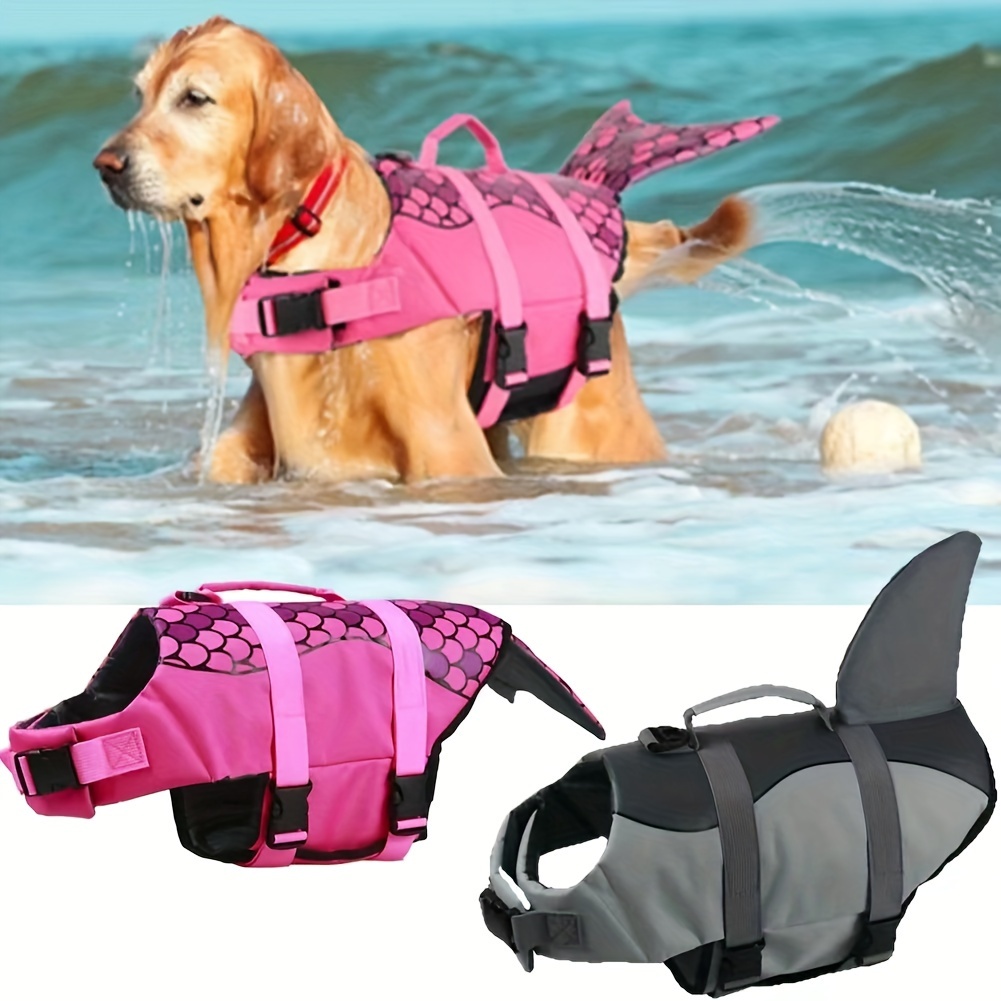 Dog Life Jacket - Colete Salva-Vidas para Cães Shark/Mermaid com