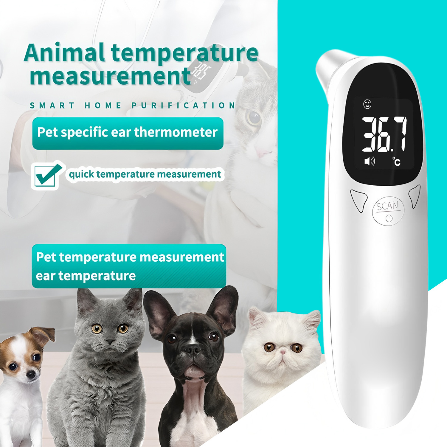 Pet Supplies Nz - Termômetro Digital para Orelhas de Animais