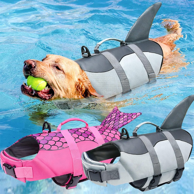 Dog Life Jacket - Colete salva-vidas para animais de estimação,