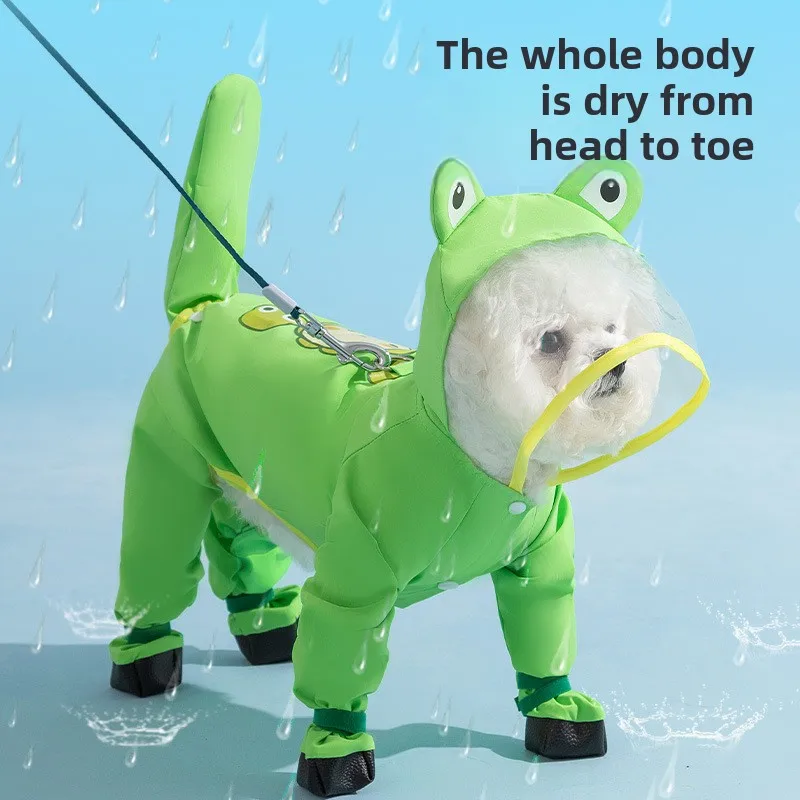 Dog Raincoat - Filhote de cachorro com pés Poncho