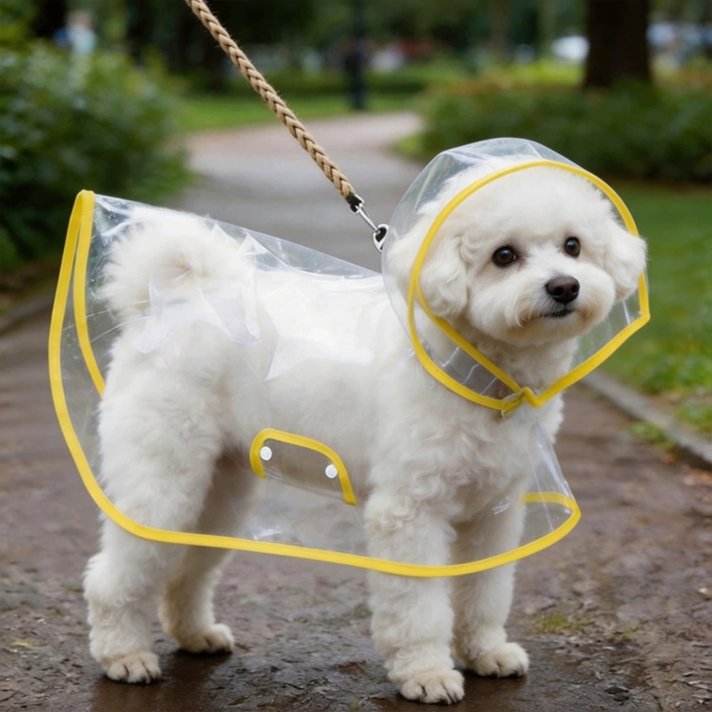 Dog Raincoat - Capa de Chuva Transparente para Cães,