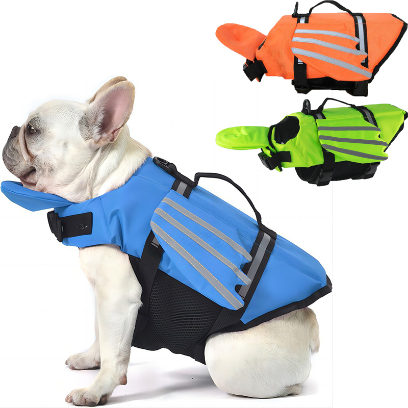 Dog Life Jacket - Colete salva-vidas para cães, reflexivo, ajustável,