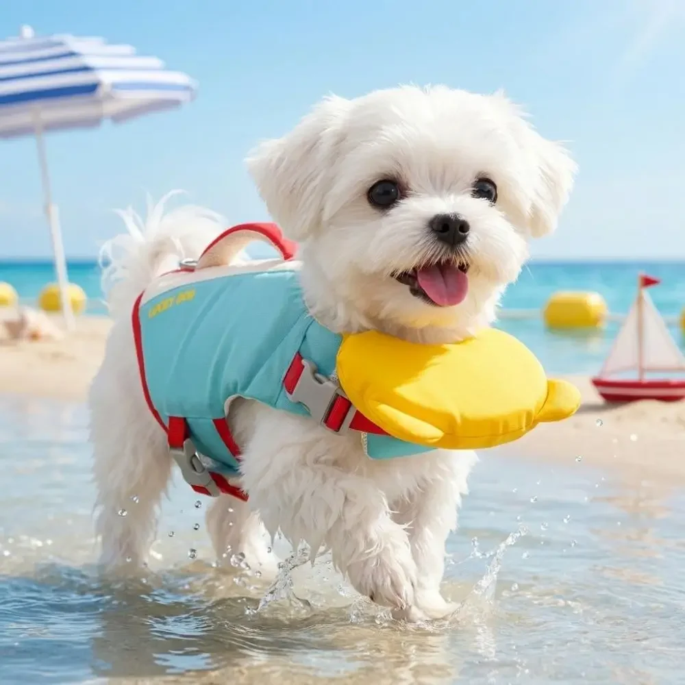 Dog Life Jacket - Colete Salva-Vidas para Cães com Forte