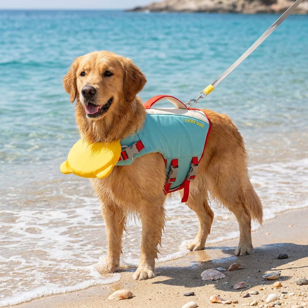Colete Salva-Vidas para Cães c - Dog Life Jacket avaliação e preço